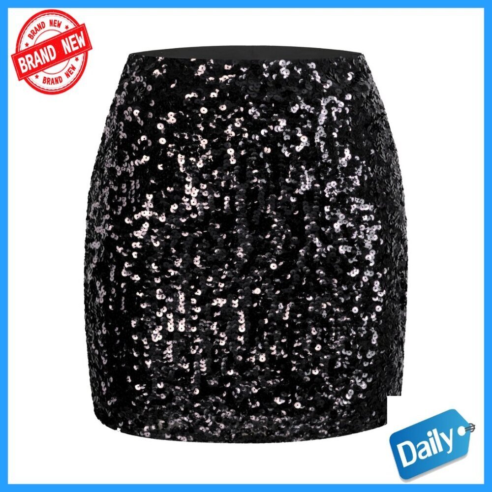 Sequin Bodycon Mini Skirt Stretchy Party Night Out Formal